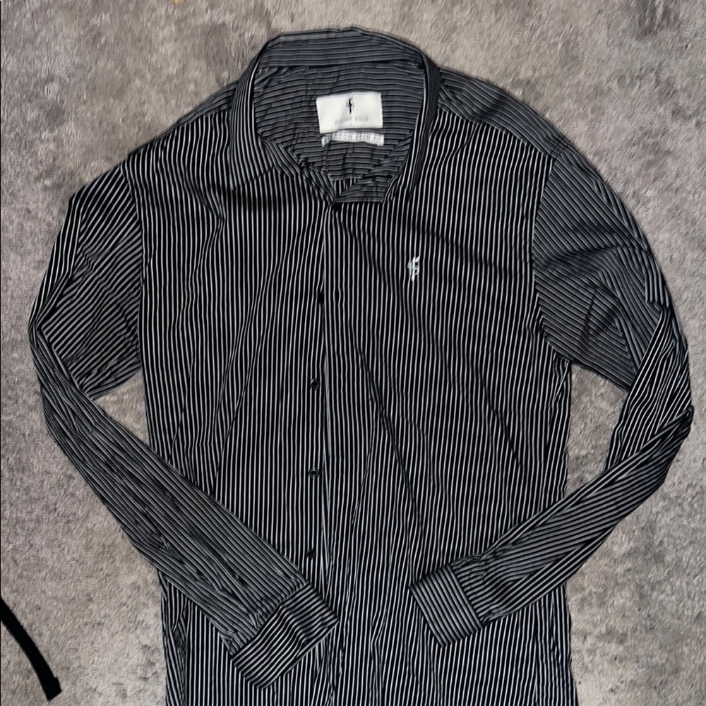 Men's Black Striped Shirt